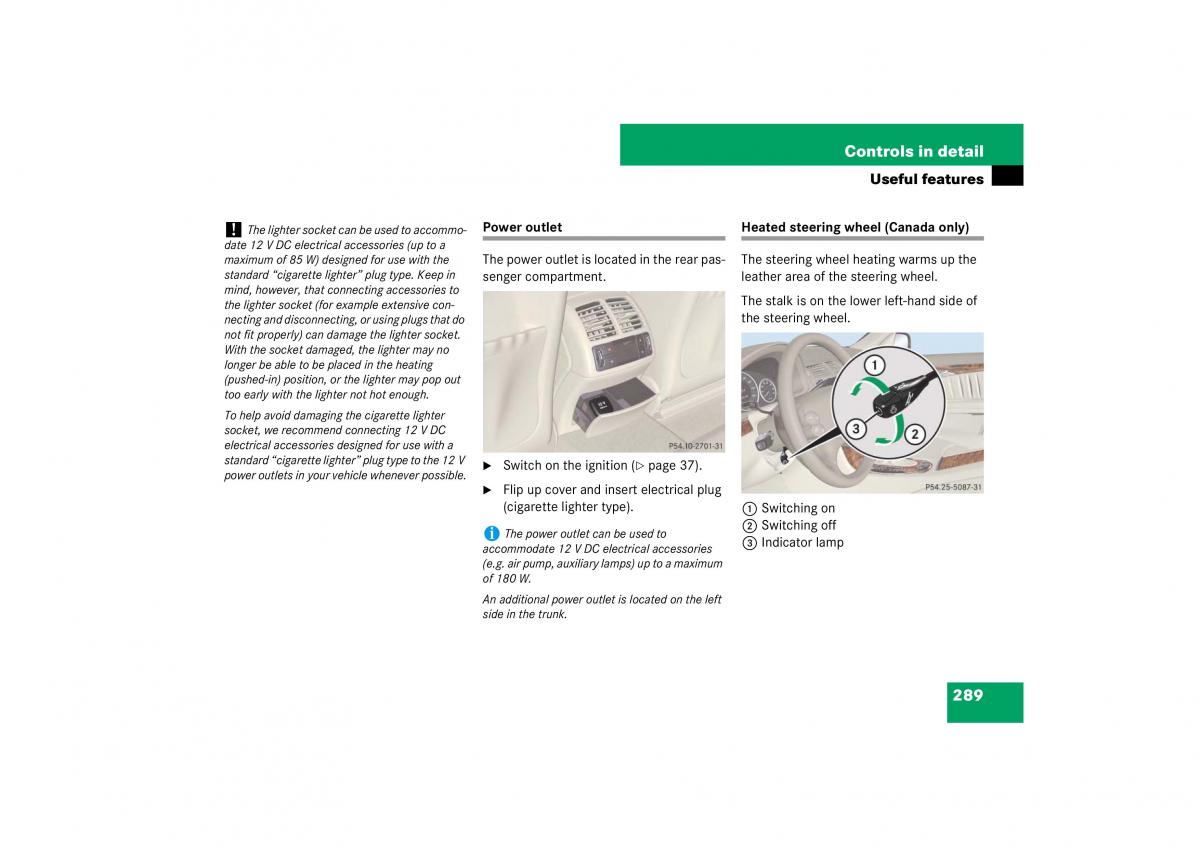 Mercedes Benz E Class W211 owners manual / page 290