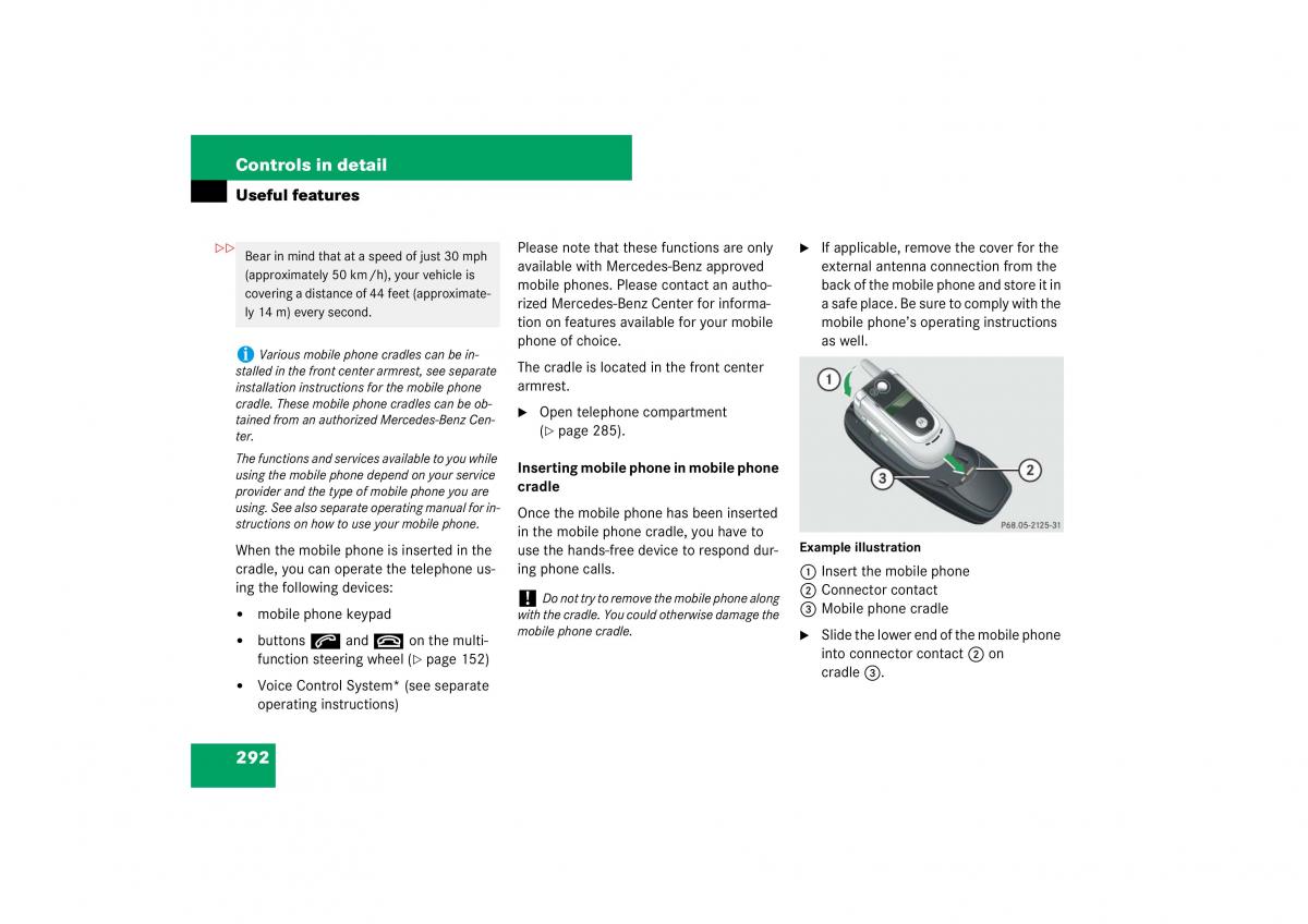 Mercedes Benz E Class W211 owners manual / page 293