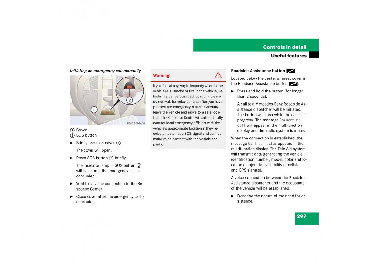 Mercedes Benz E Class W211 owners manual / page 298