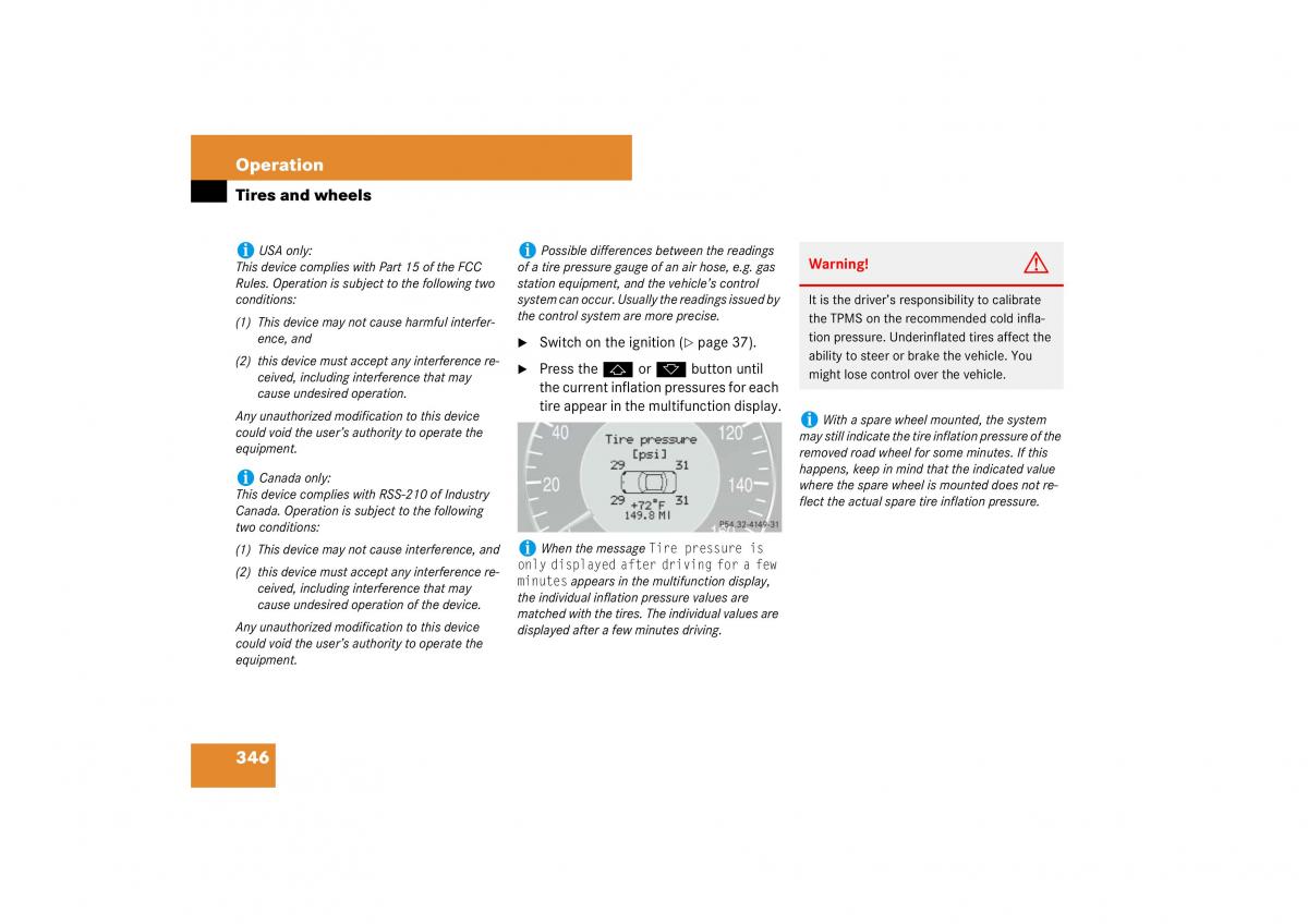 Mercedes Benz E Class W211 owners manual / page 347