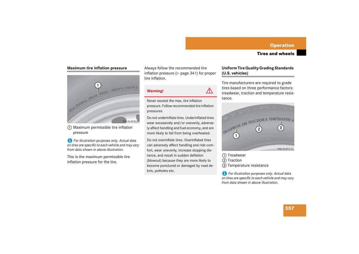 Mercedes Benz E Class W211 owners manual / page 358