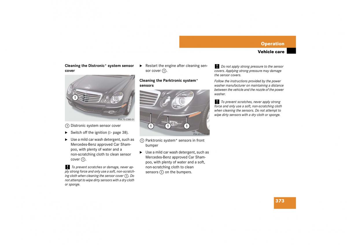 Mercedes Benz E Class W211 owners manual / page 374