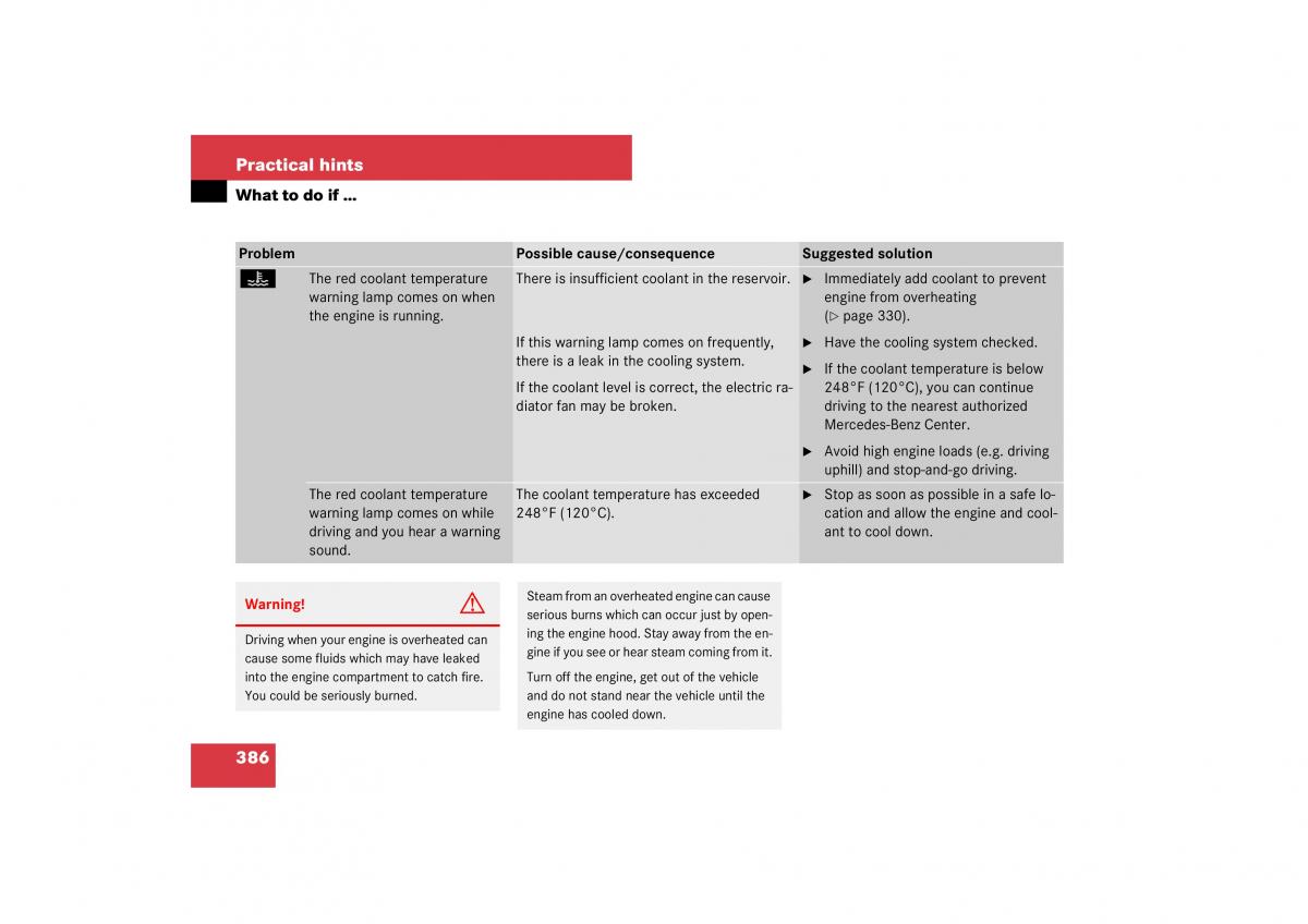 Mercedes Benz E Class W211 owners manual / page 387