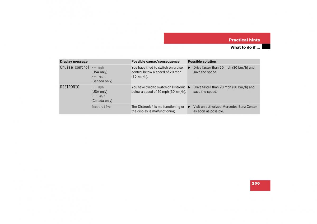 Mercedes Benz E Class W211 owners manual / page 400