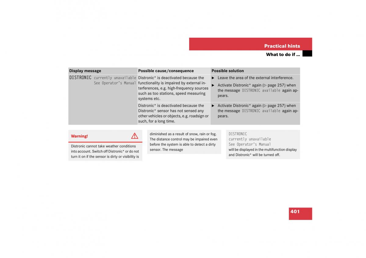 Mercedes Benz E Class W211 owners manual / page 402