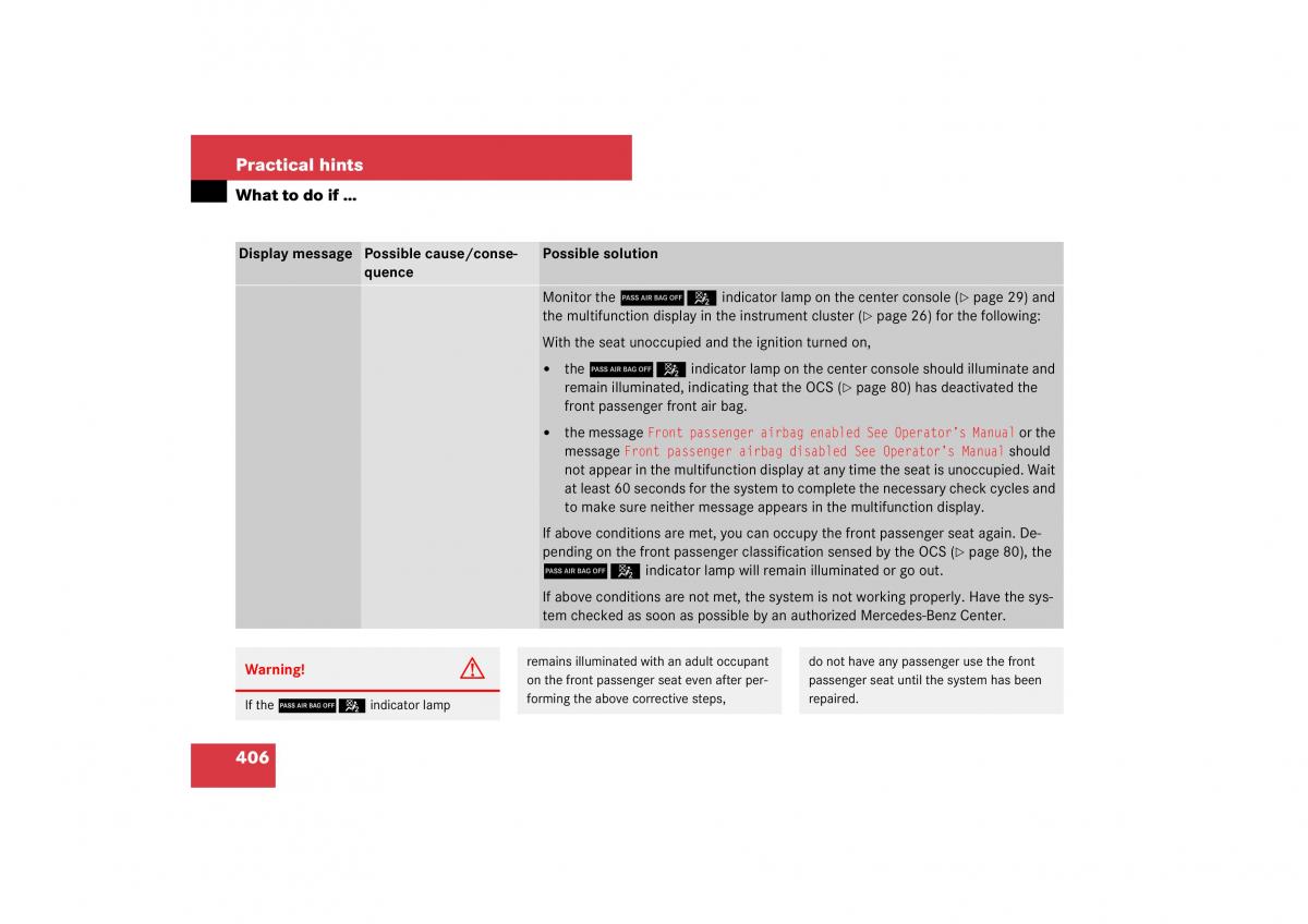 Mercedes Benz E Class W211 owners manual / page 407