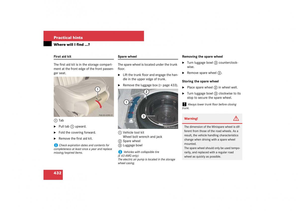 Mercedes Benz E Class W211 owners manual / page 433