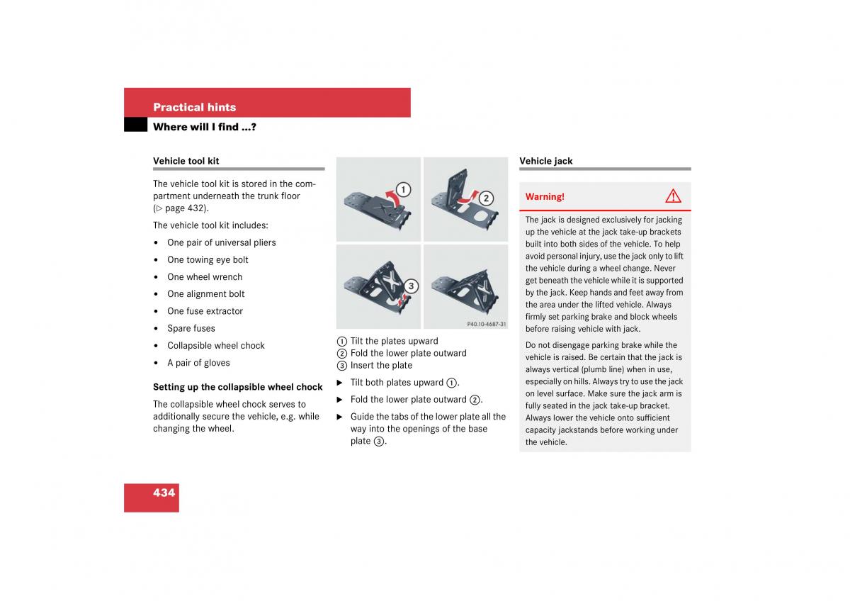 Mercedes Benz E Class W211 owners manual / page 435