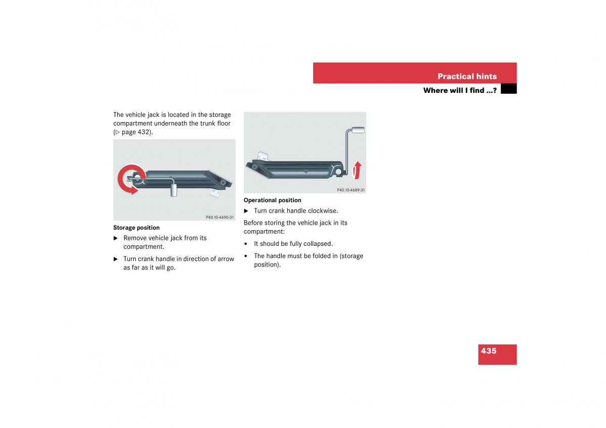 Mercedes Benz E Class W211 owners manual / page 436