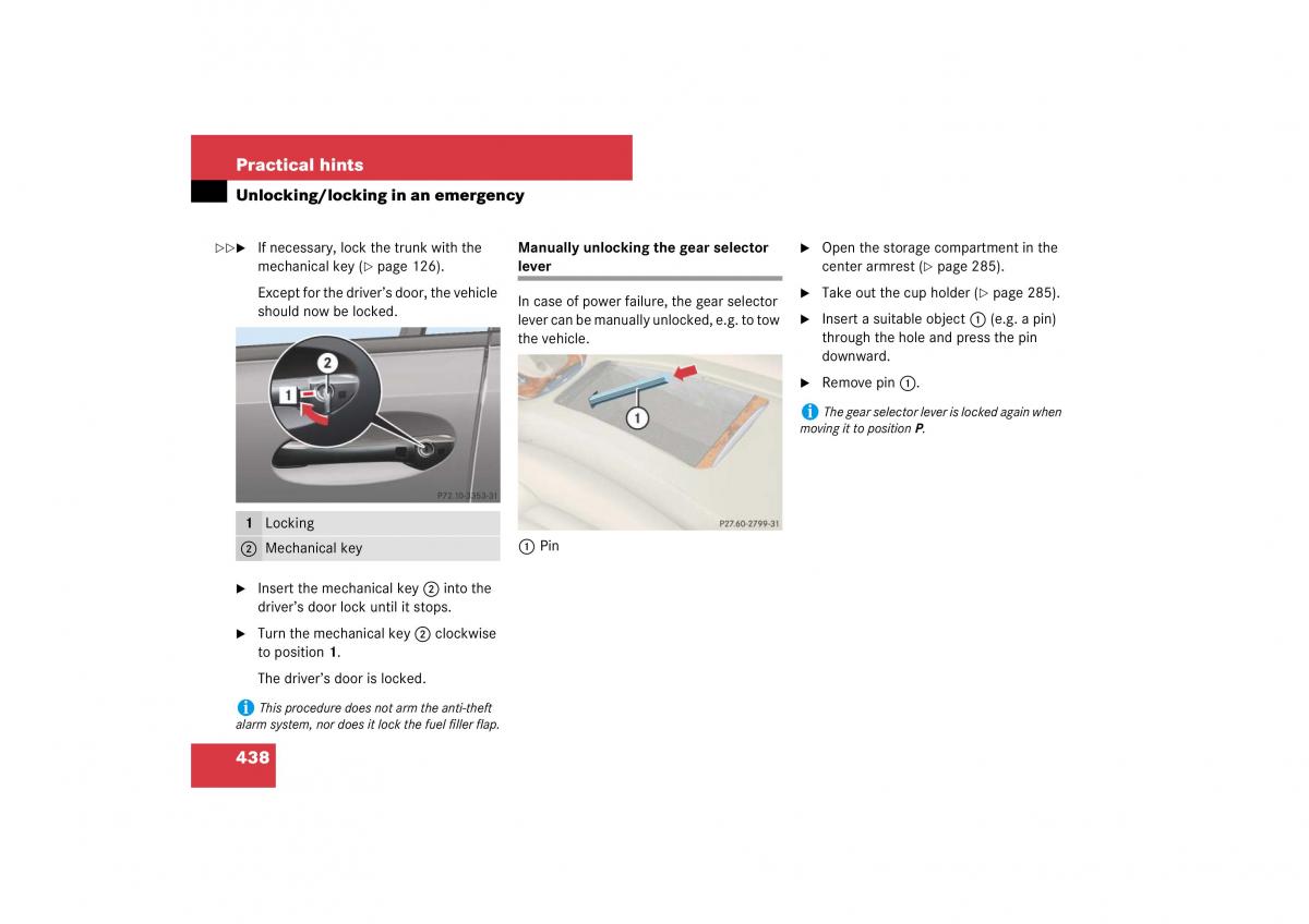 Mercedes Benz E Class W211 owners manual / page 439