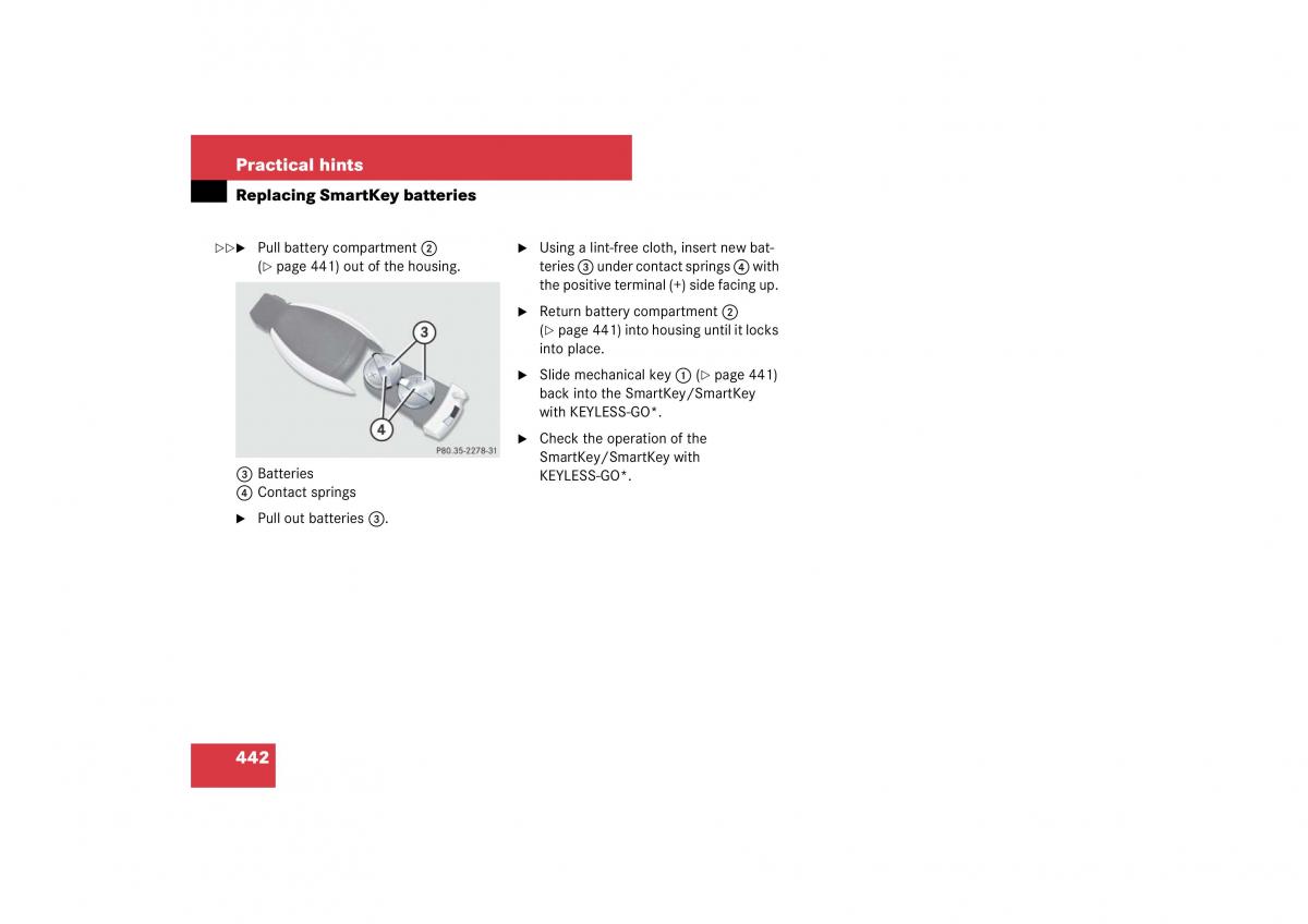 Mercedes Benz E Class W211 owners manual / page 443