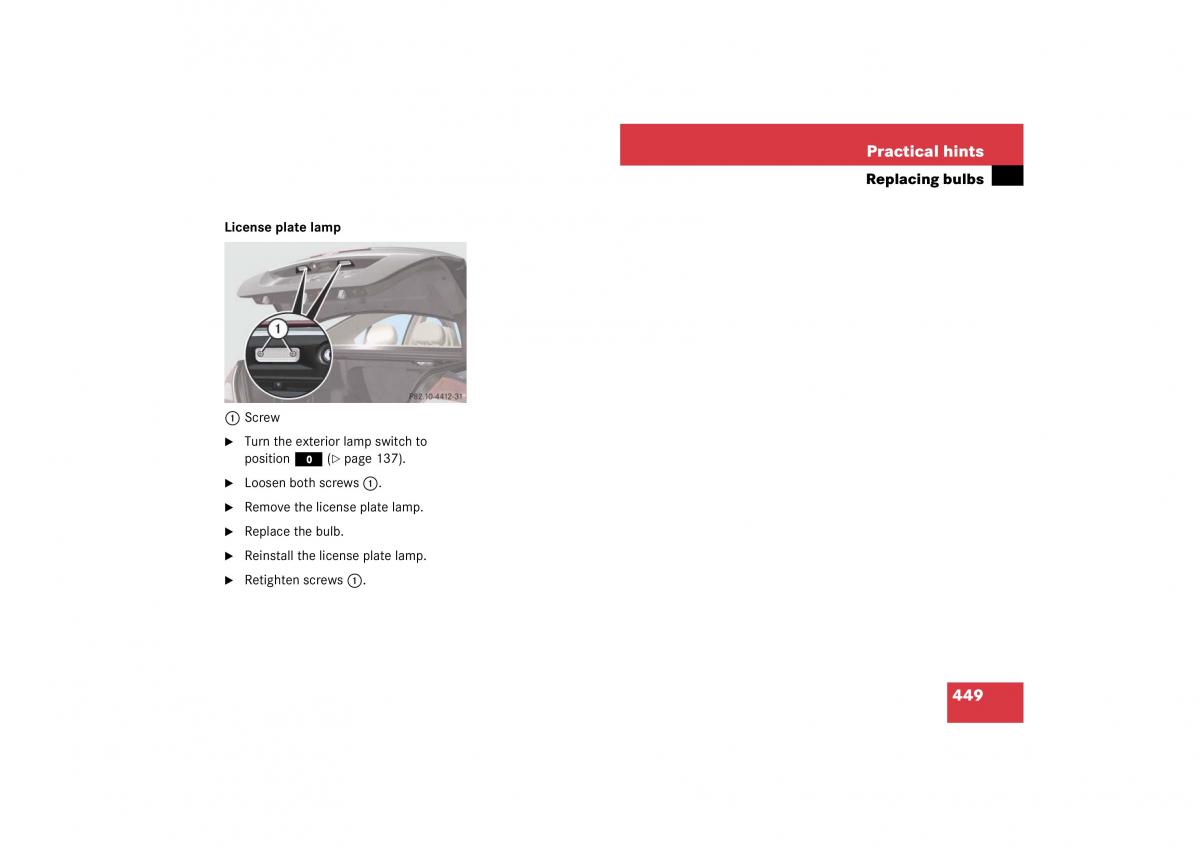 Mercedes Benz E Class W211 owners manual / page 450