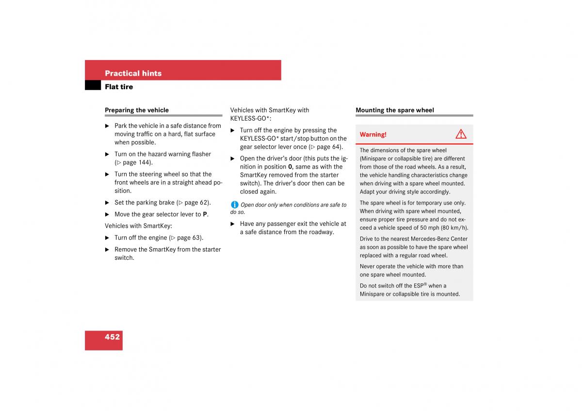 Mercedes Benz E Class W211 owners manual / page 453