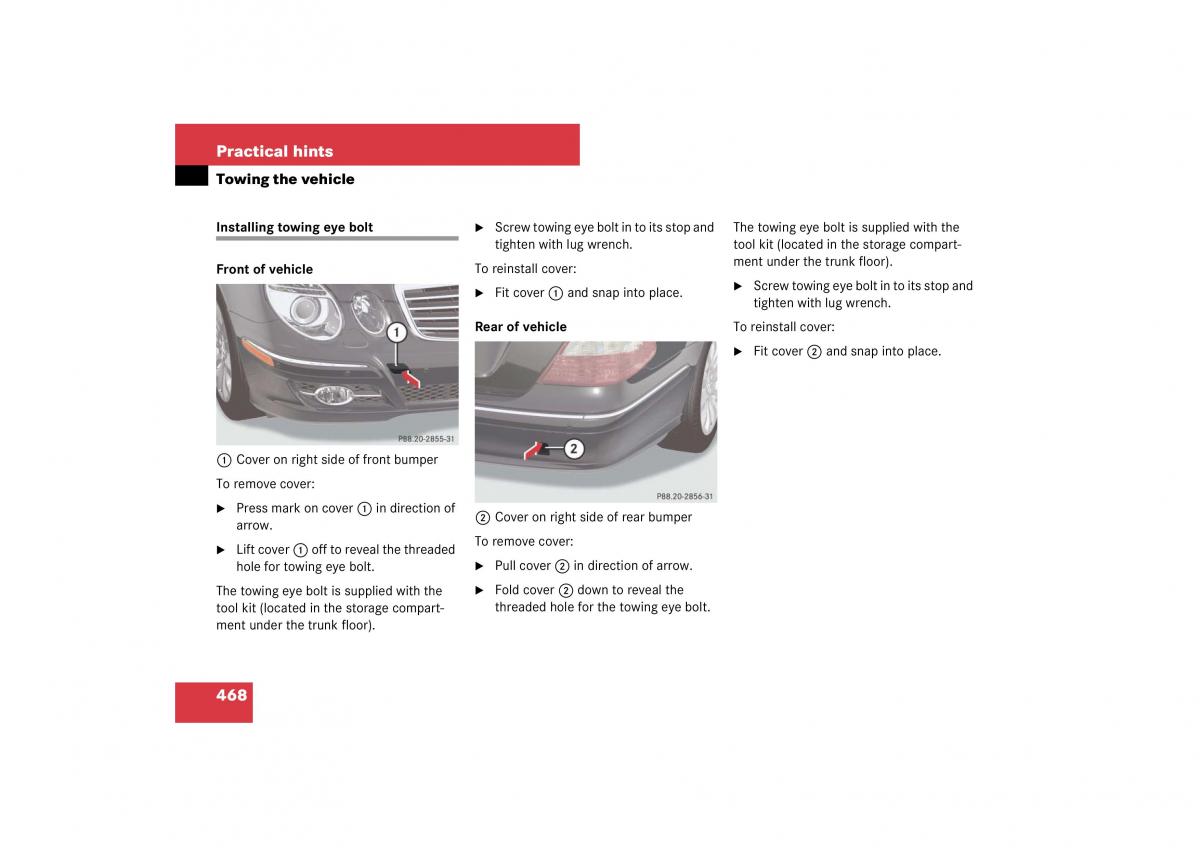 Mercedes Benz E Class W211 owners manual / page 469