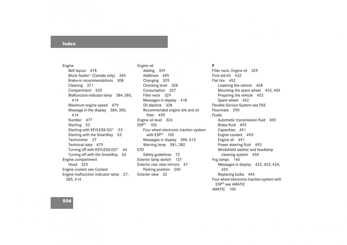 Mercedes Benz E Class W211 owners manual / page 507