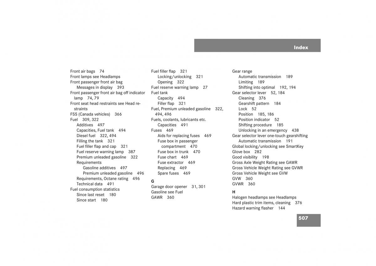 Mercedes Benz E Class W211 owners manual / page 508