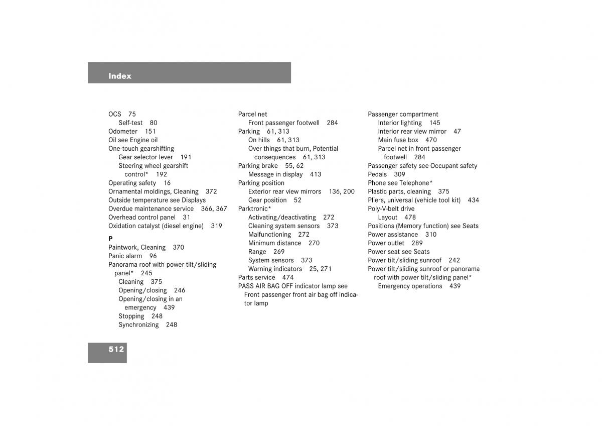 Mercedes Benz E Class W211 owners manual / page 513