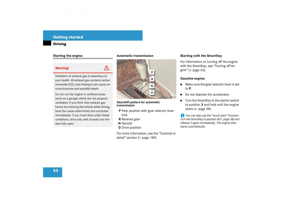 Mercedes Benz E Class W211 owners manual / page 53