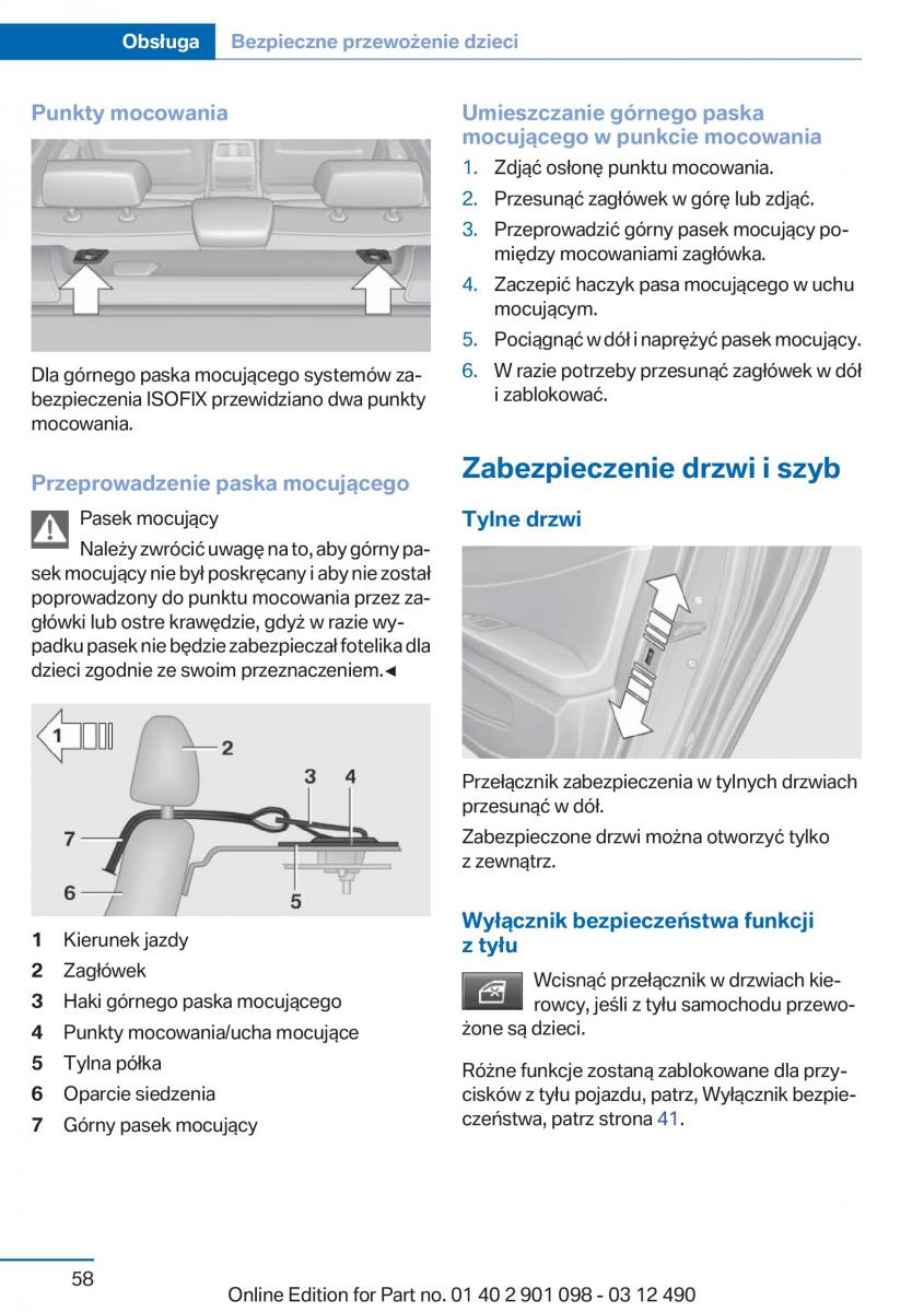 BMW 3 F30 instrukcja obslugi / page 58