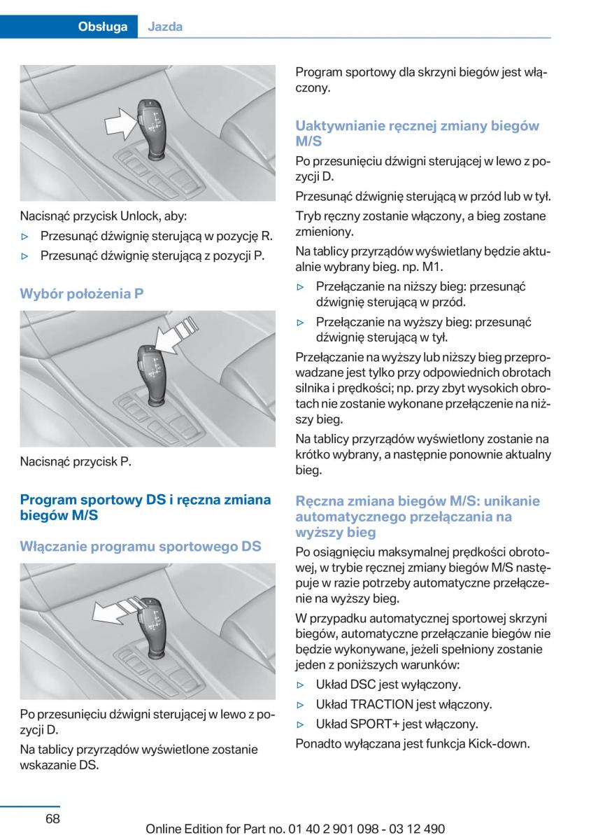 BMW 3 F30 instrukcja obslugi / page 68