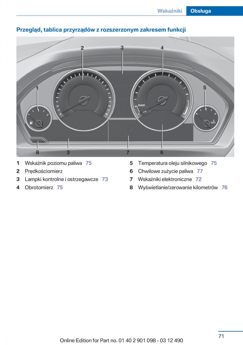 BMW 3 F30 instrukcja obslugi / page 71