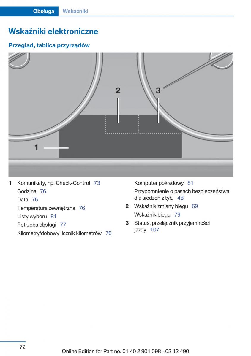 BMW 3 F30 instrukcja obslugi / page 72