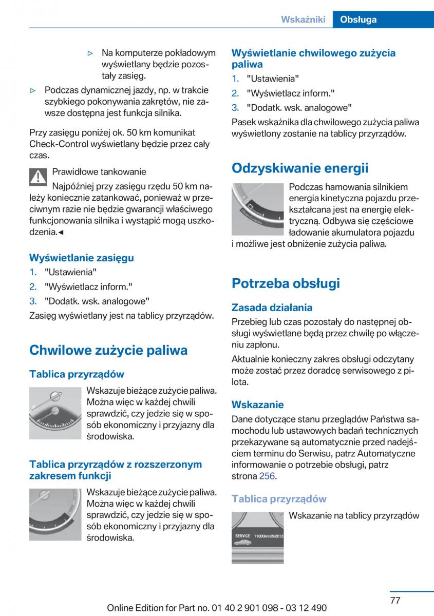 BMW 3 F30 instrukcja obslugi / page 77