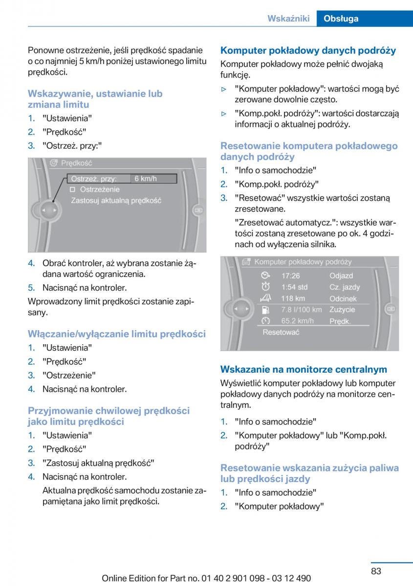 BMW 3 F30 instrukcja obslugi / page 83