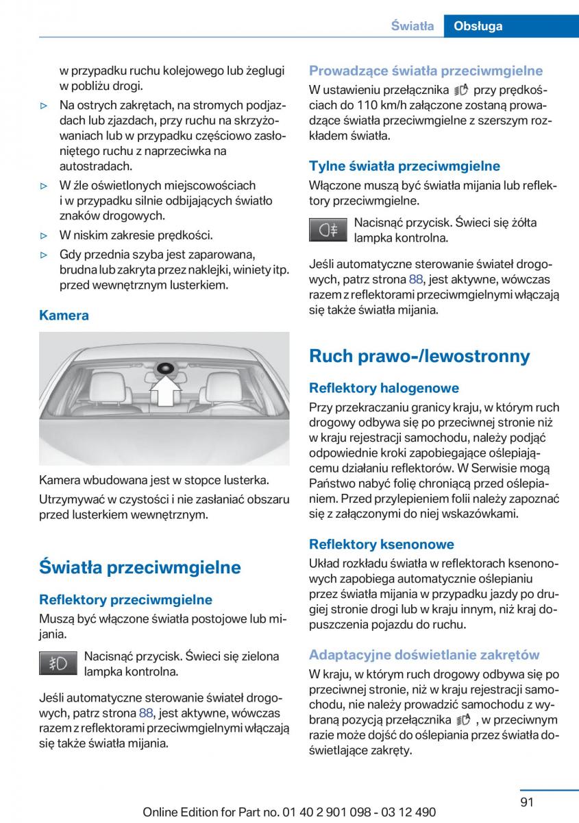 BMW 3 F30 instrukcja obslugi / page 91