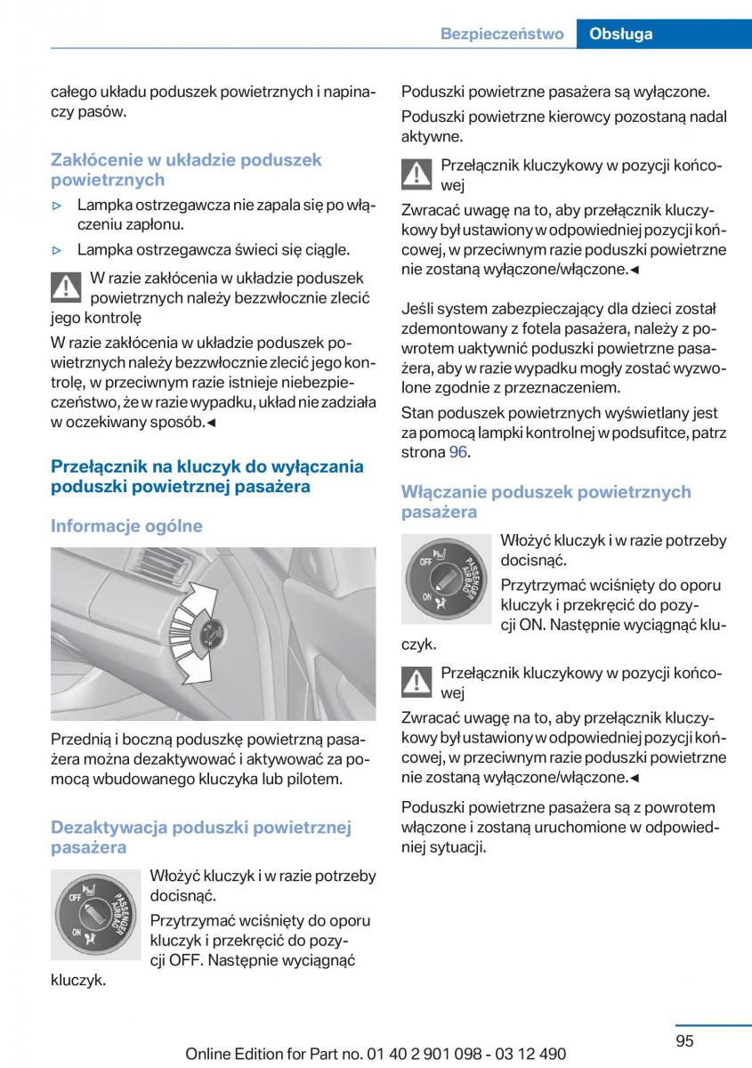 BMW 3 F30 instrukcja obslugi / page 95