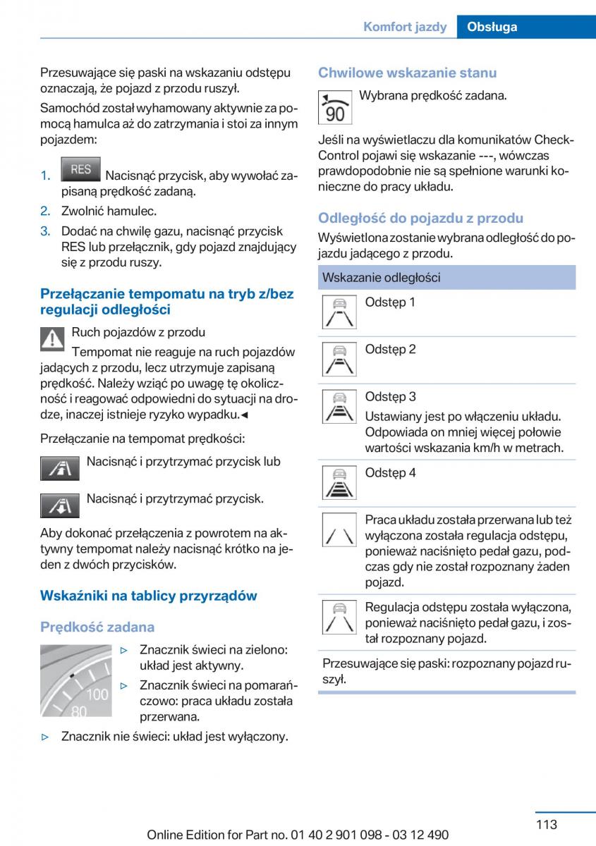 BMW 3 F30 instrukcja obslugi / page 113