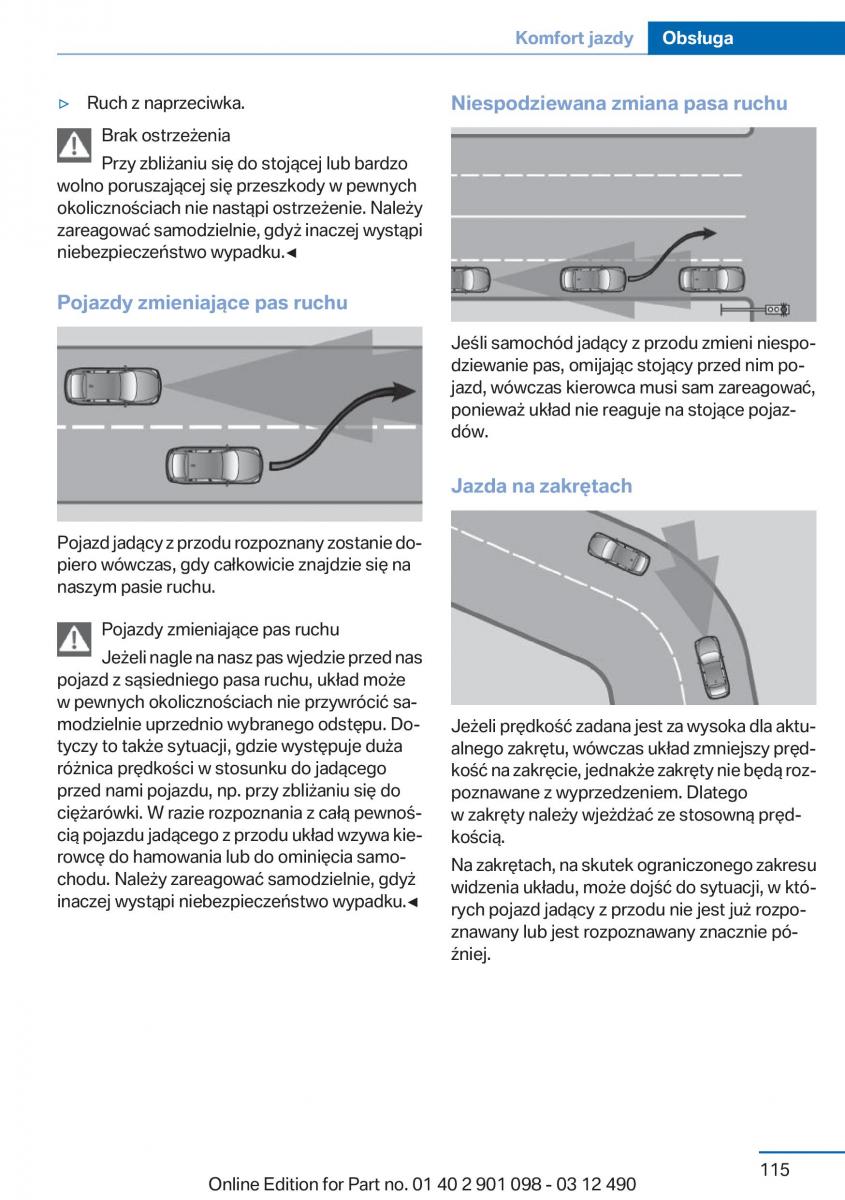 BMW 3 F30 instrukcja obslugi / page 115