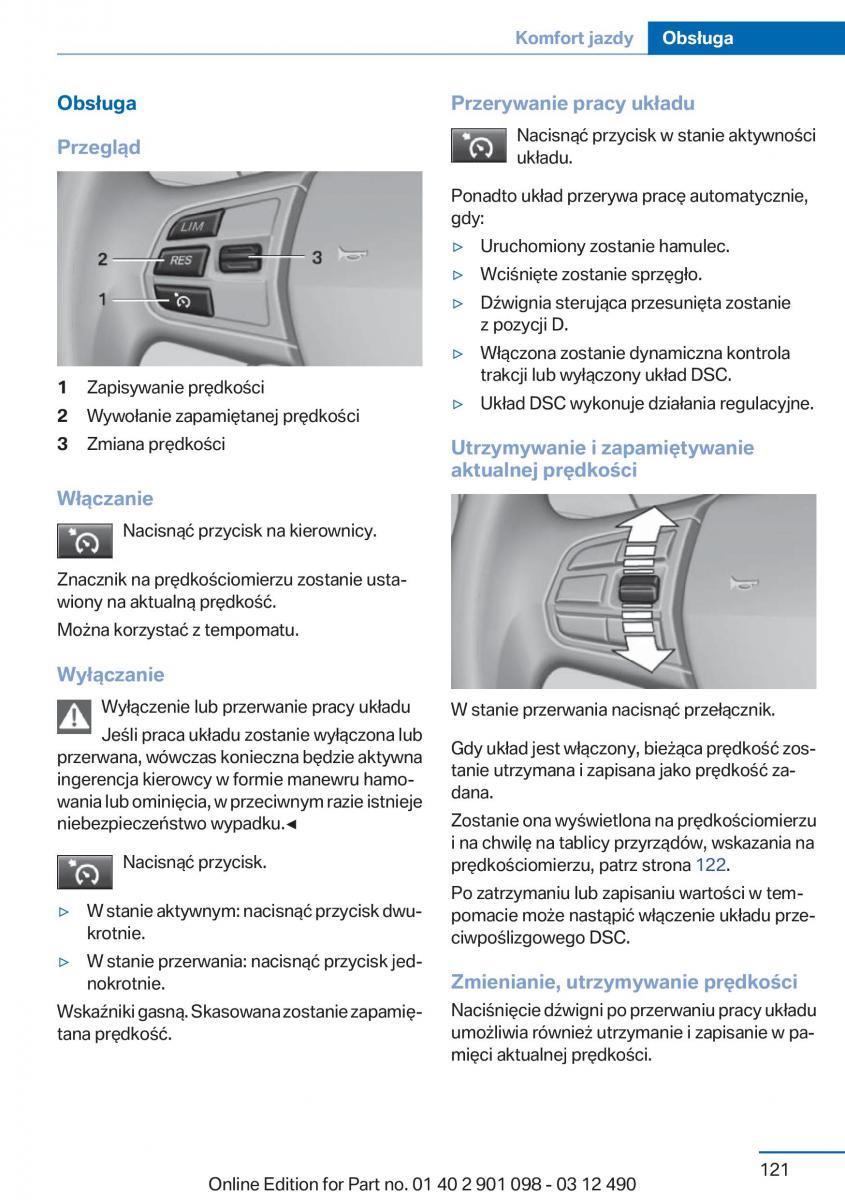 BMW 3 F30 instrukcja obslugi / page 121