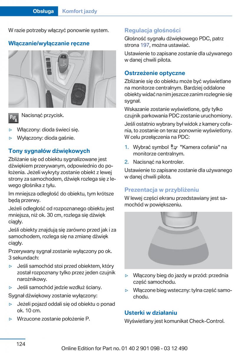 BMW 3 F30 instrukcja obslugi / page 124