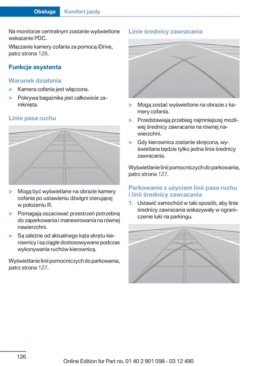 BMW 3 F30 instrukcja obslugi / page 126