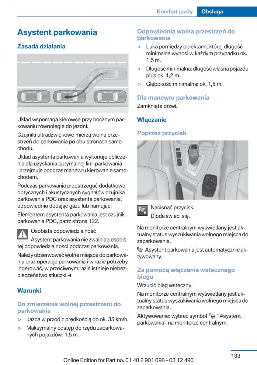 BMW 3 F30 instrukcja obslugi / page 133