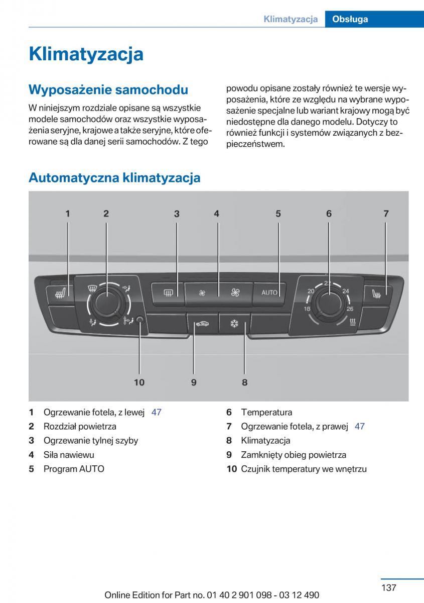 BMW 3 F30 instrukcja obslugi / page 137