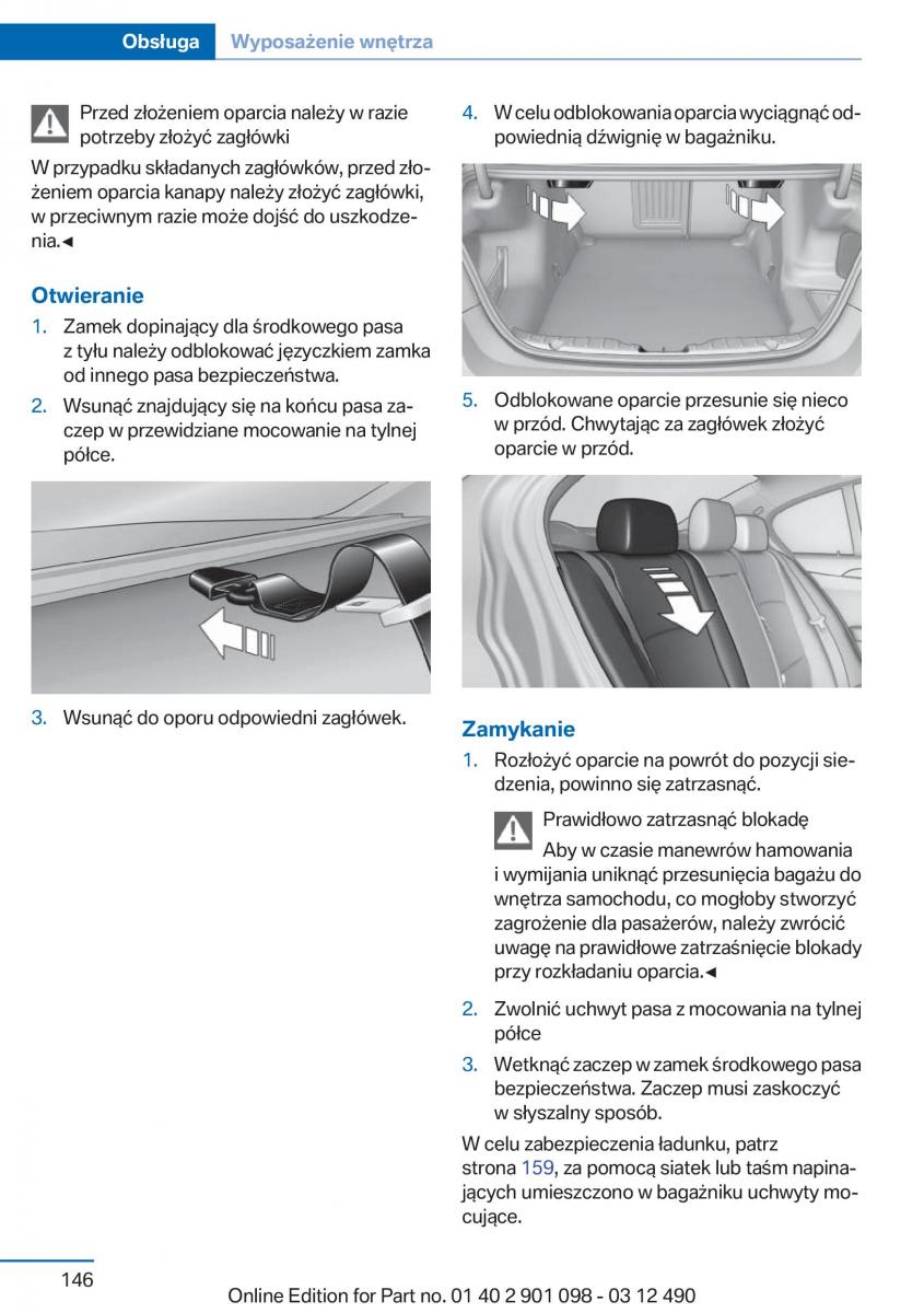 BMW 3 F30 instrukcja obslugi / page 146