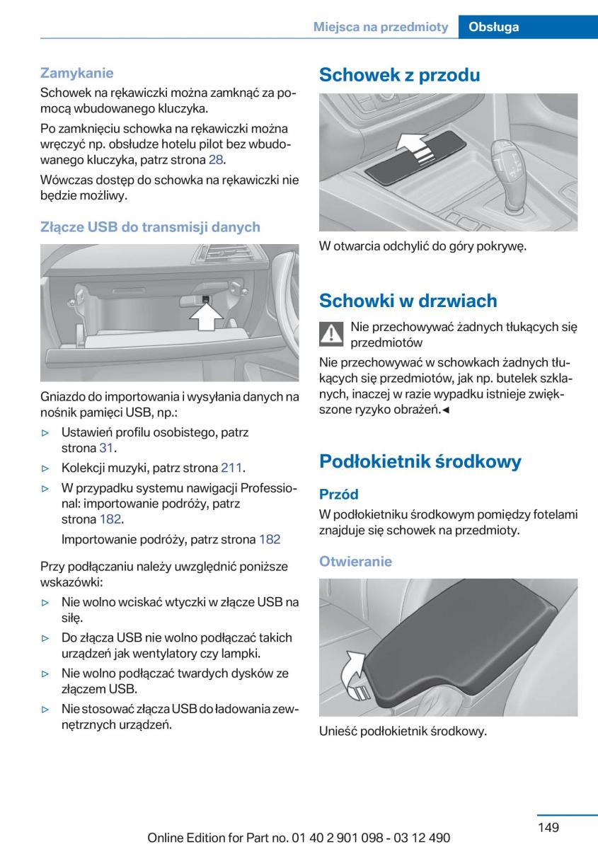 BMW 3 F30 instrukcja obslugi / page 149