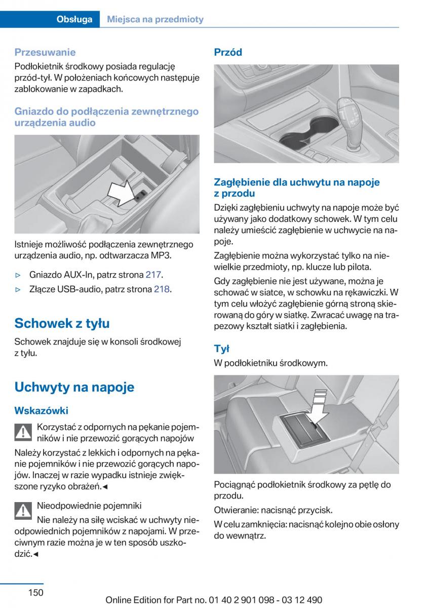 BMW 3 F30 instrukcja obslugi / page 150