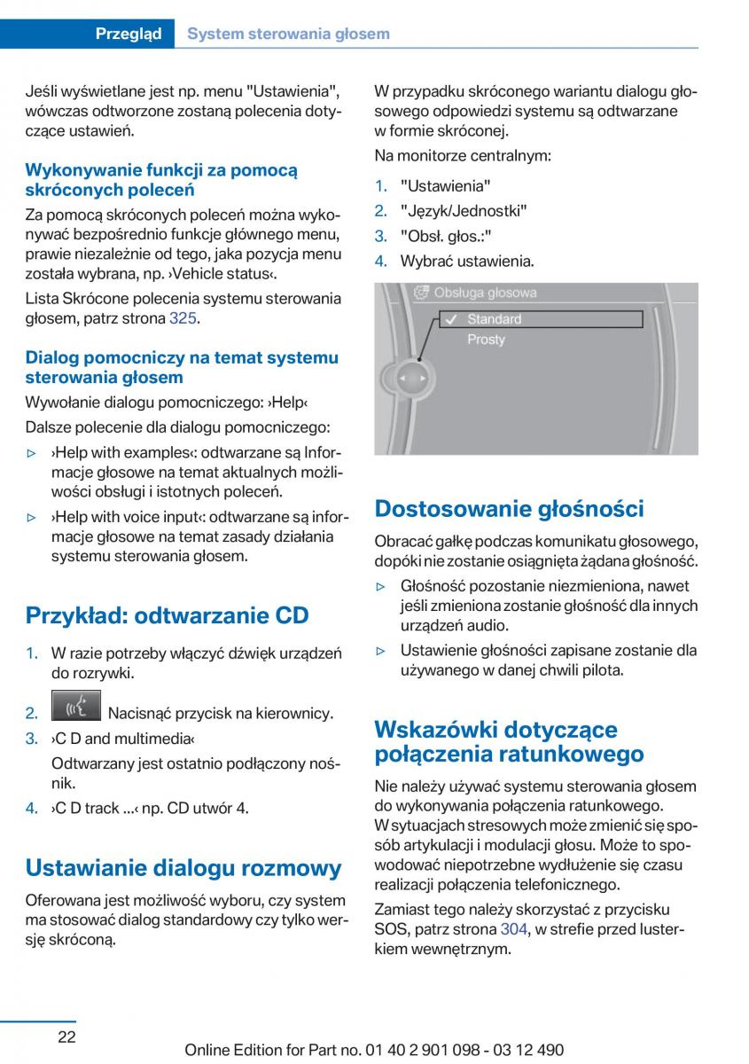 BMW 3 F30 instrukcja obslugi / page 22