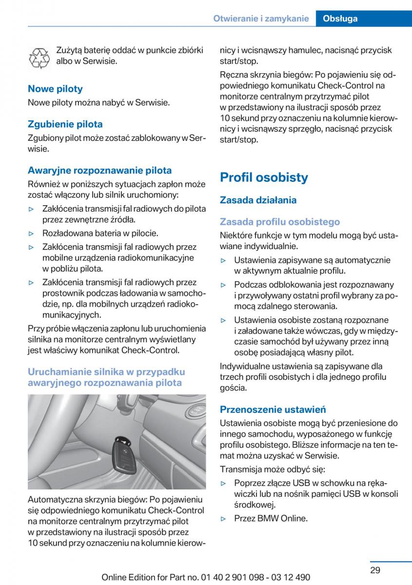 BMW 3 F30 instrukcja obslugi / page 29