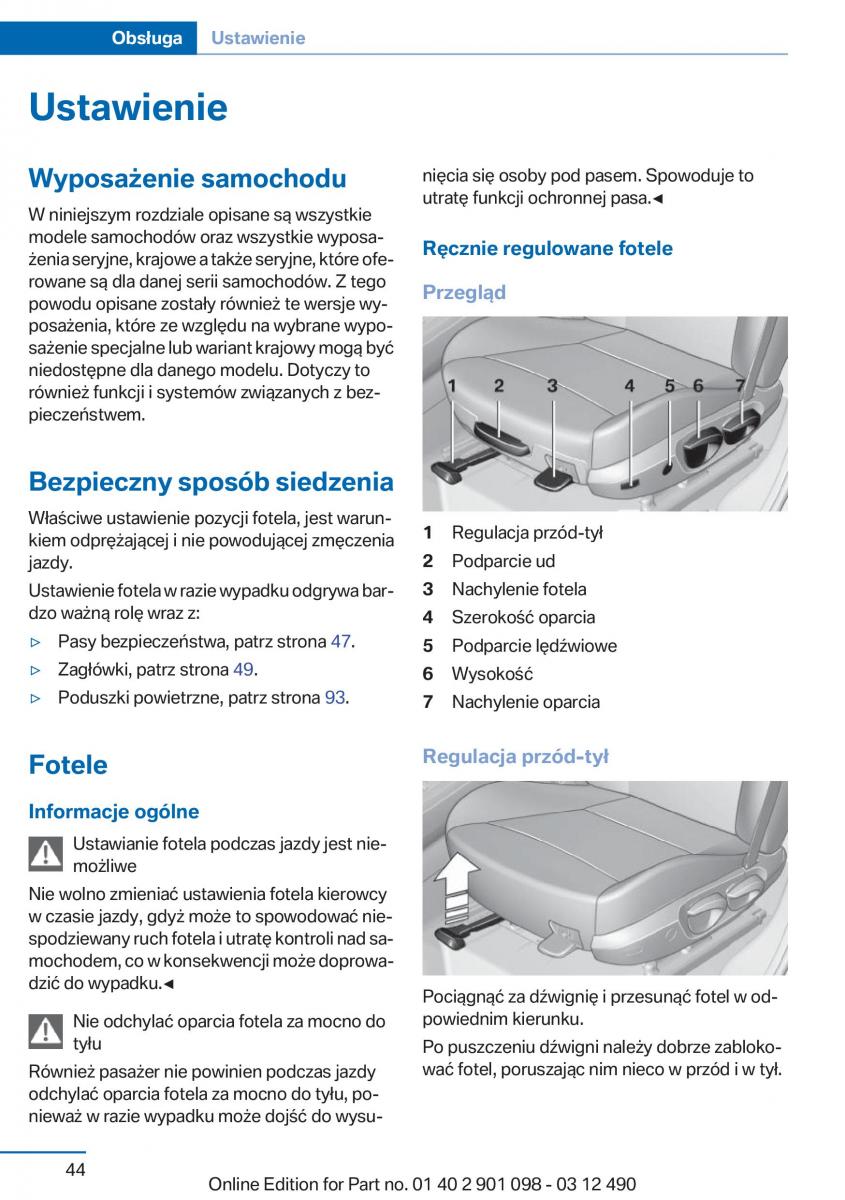 BMW 3 F30 instrukcja obslugi / page 44