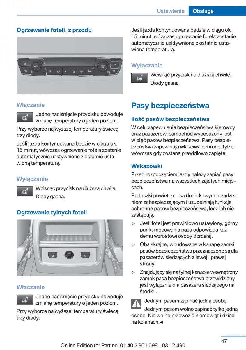 BMW 3 F30 instrukcja obslugi / page 47