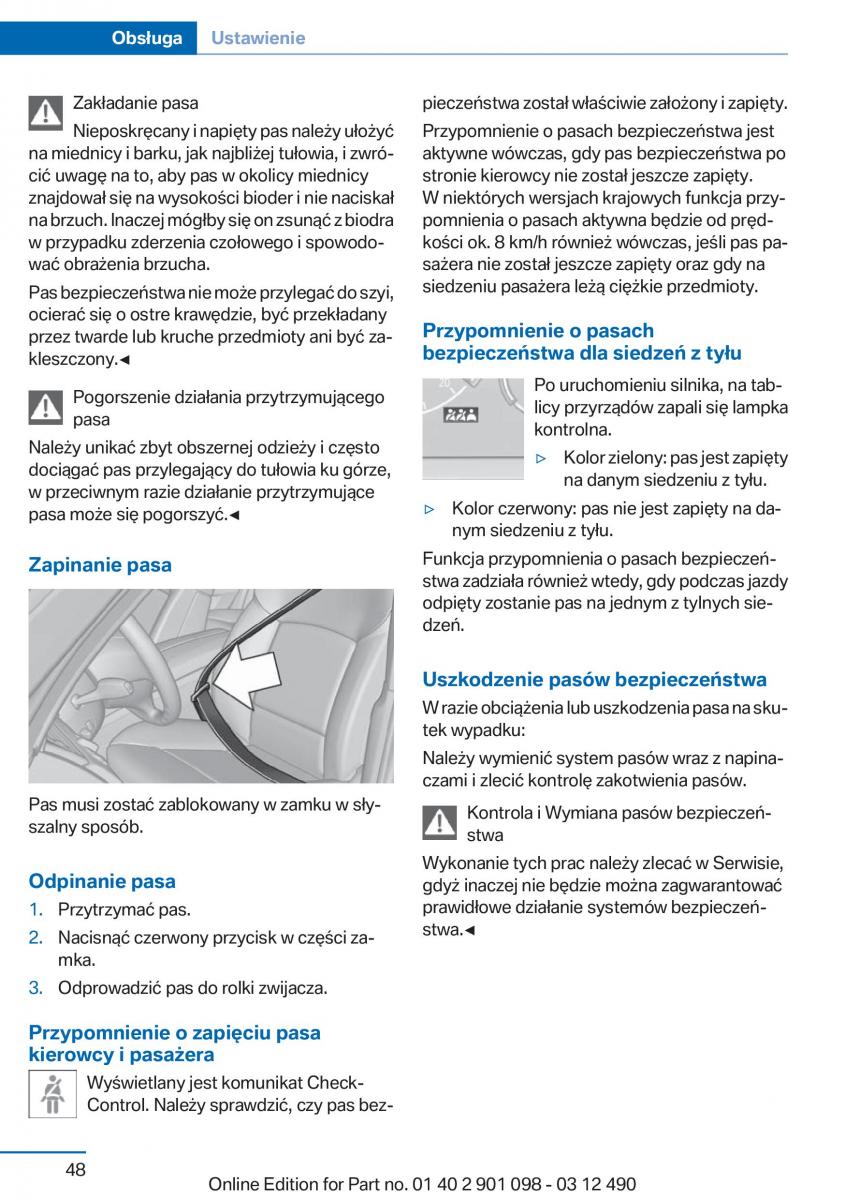 BMW 3 F30 instrukcja obslugi / page 48