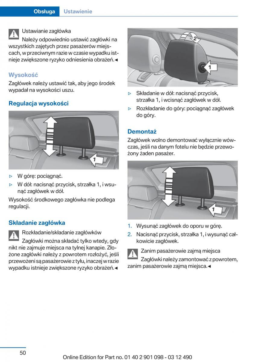 BMW 3 F30 instrukcja obslugi / page 50