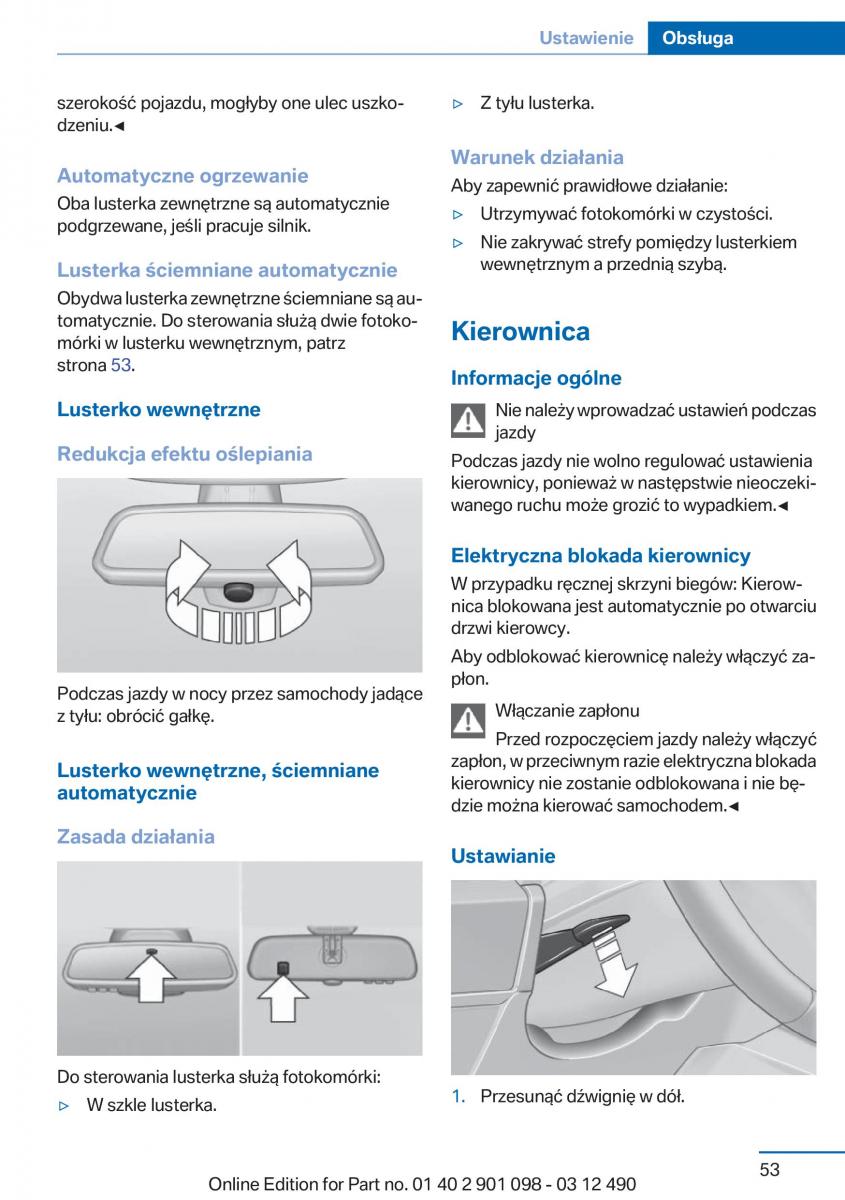 BMW 3 F30 instrukcja obslugi / page 53