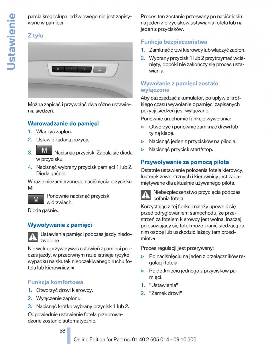 BMW 5 F07 GT Gran Turismo instrukcja obslugi / page 58