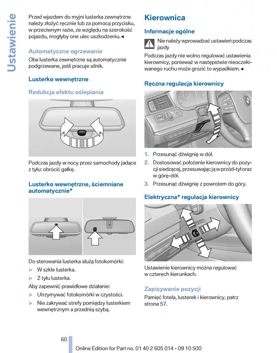 BMW 5 F07 GT Gran Turismo instrukcja obslugi / page 60