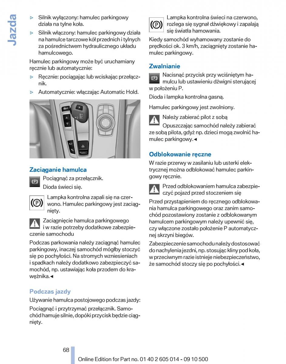 BMW 5 F07 GT Gran Turismo instrukcja obslugi / page 68